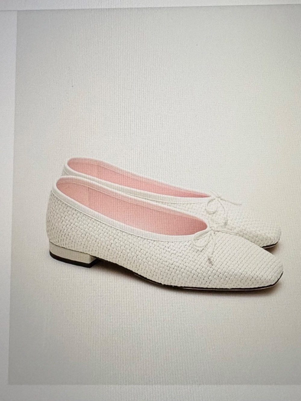 New in Box J Crew Sophie woven ballet flats - Ivory